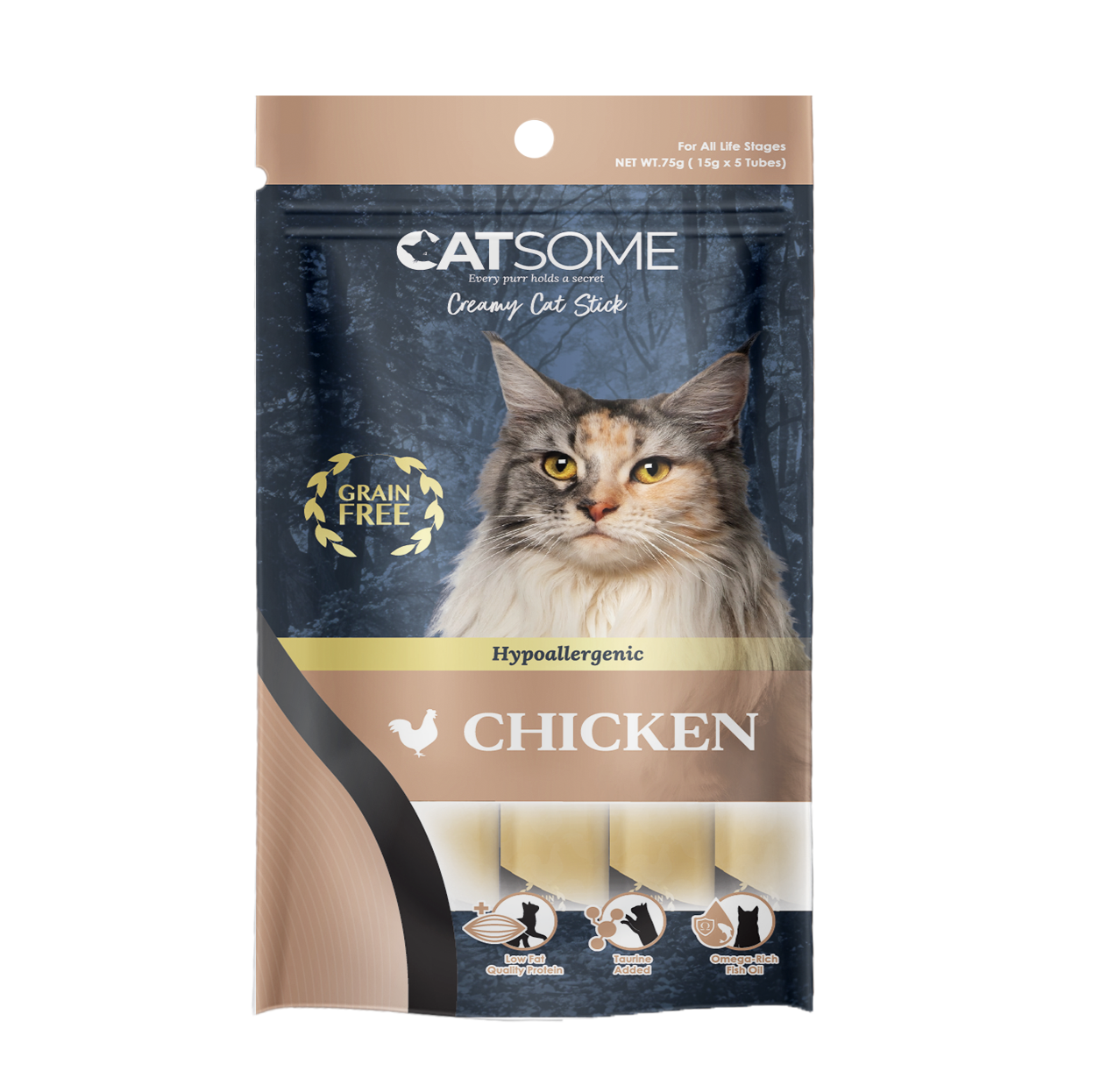Catsome Grain Free Creamy Cat Stick Chicken