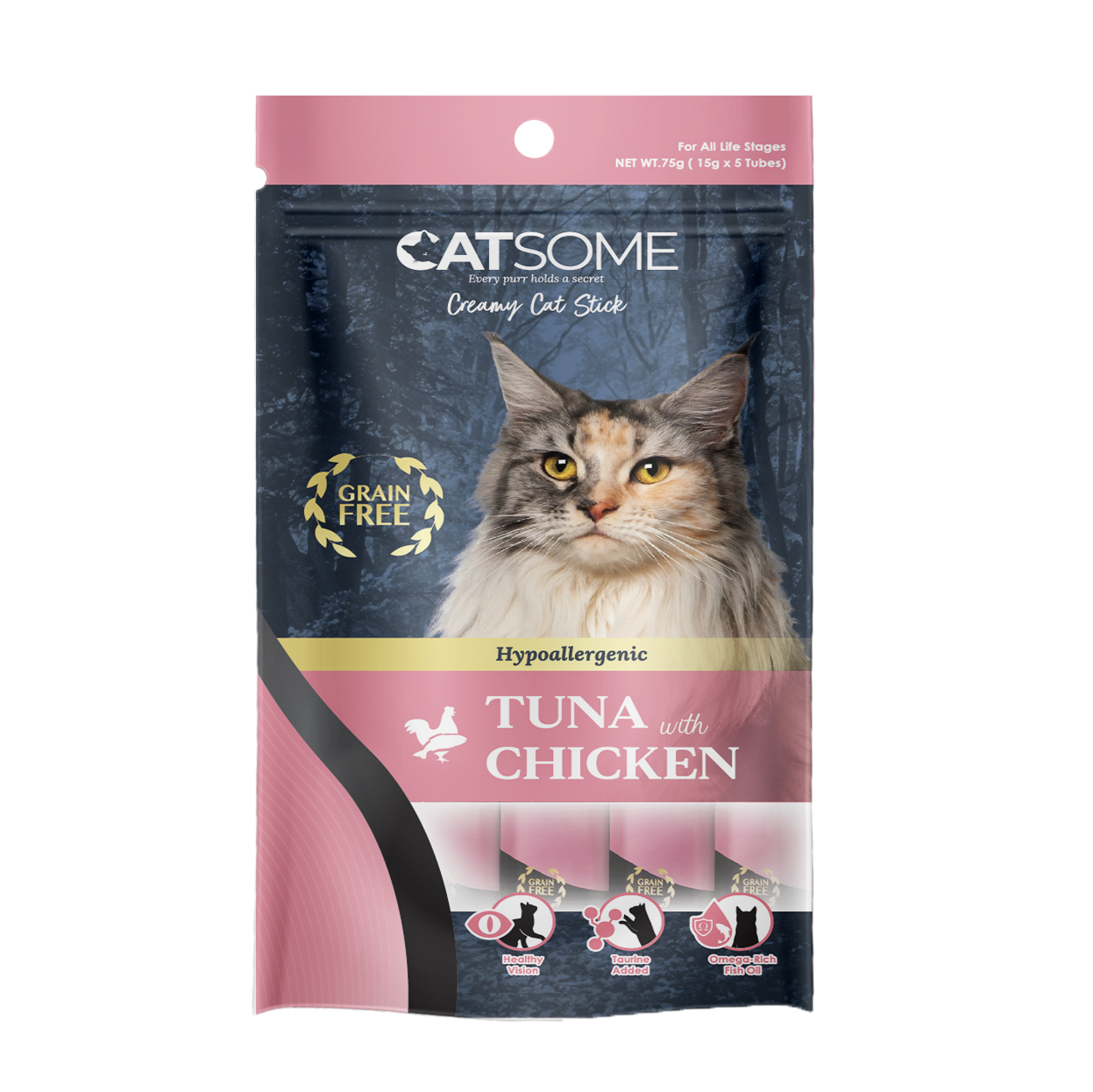 Catsome Grain Free Creamy Cat Stick Tuna With Chicken