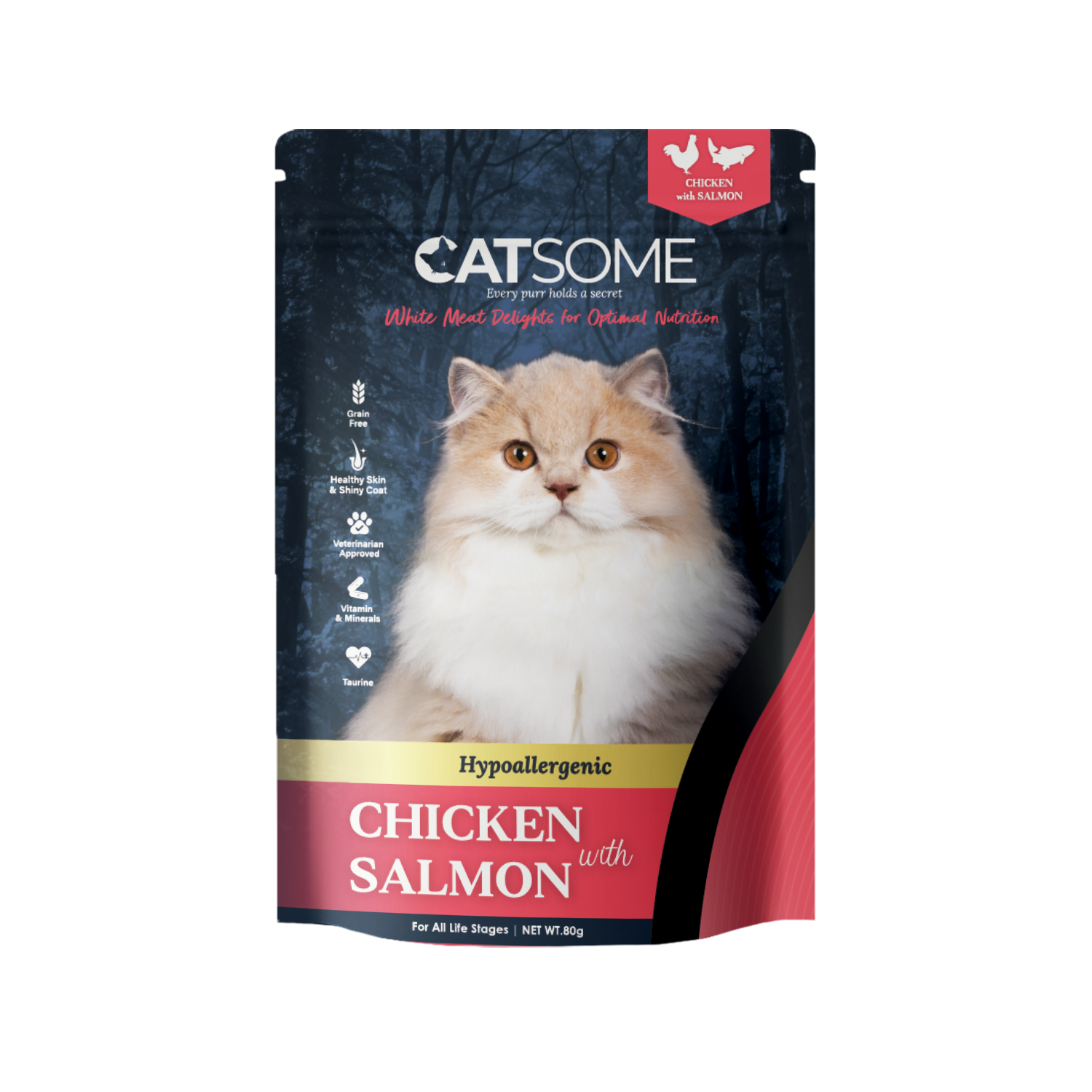 Catsome Grain Free Chicken With Salmon Pouch