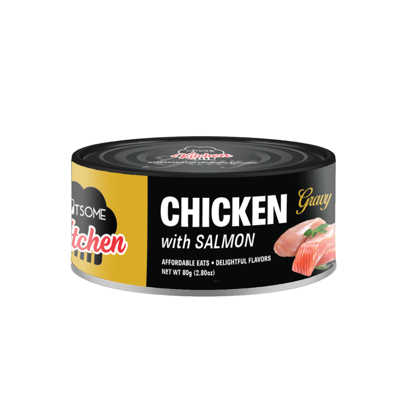 Catsome Kitchen Chicken with Salmon Gravy Canned Food