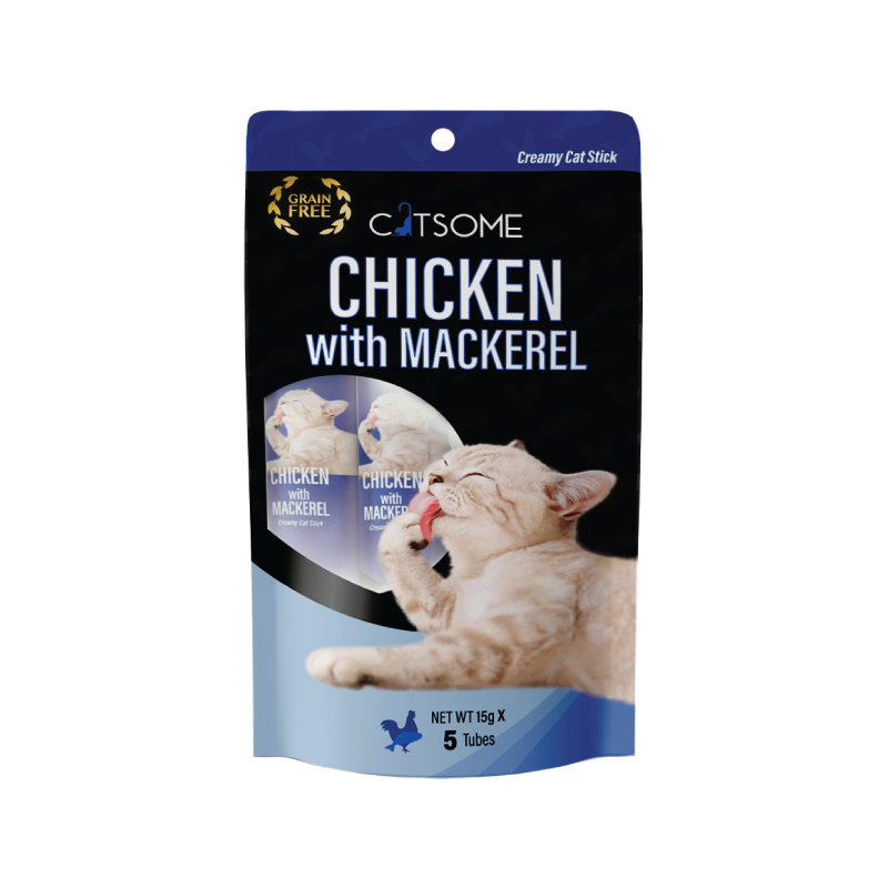Catsome Grain Free Creamy Cat Stick Chicken With Mackerel