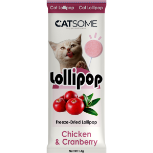 Catsome Freeze-Dried Lollipop Chicken & Cranberry